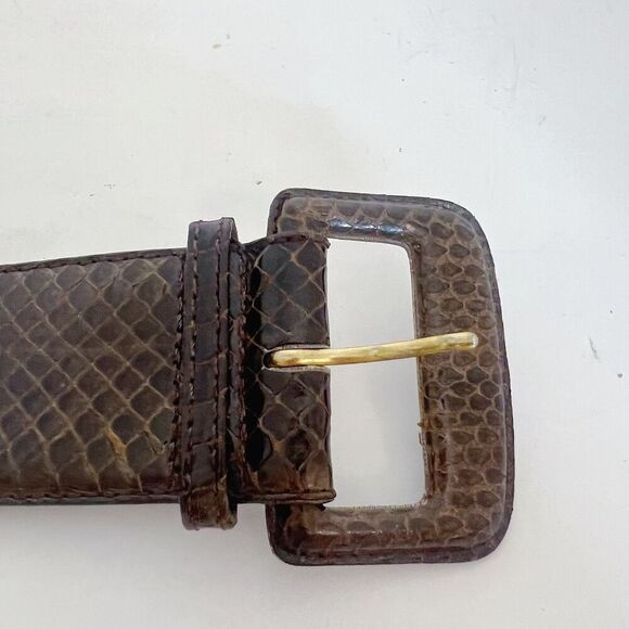 Vintage Harve Benard Snakeskin Chunky Belt Snake Belt y2k Women\'s Size 6